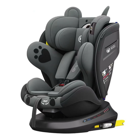 Siège Auto ISOFIX 360° Haute Qualité (GRIS)