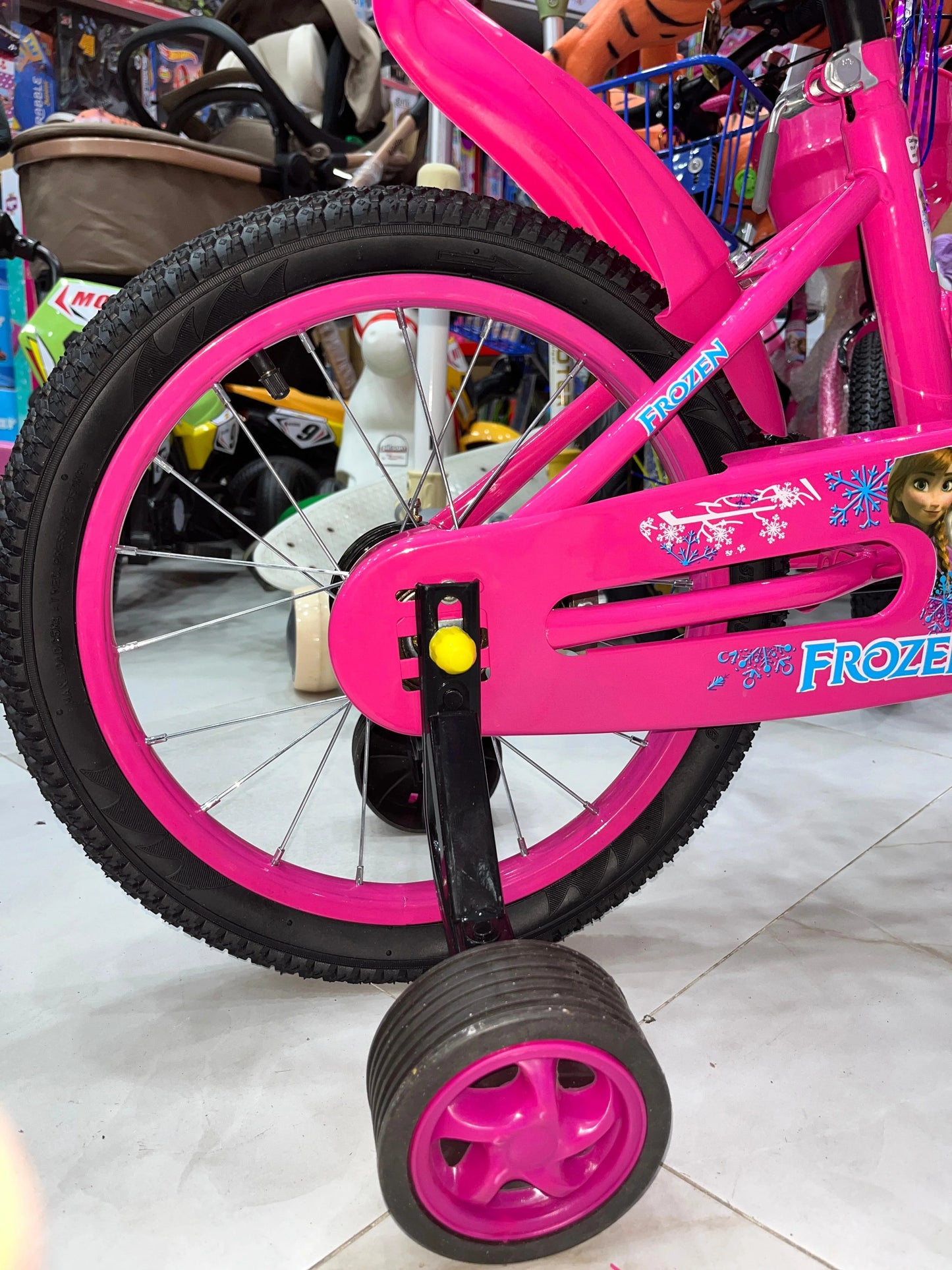 Vélo Frozen – Rose avec Panier & Roues Stabilisatrices - 3 ans à +10 ans