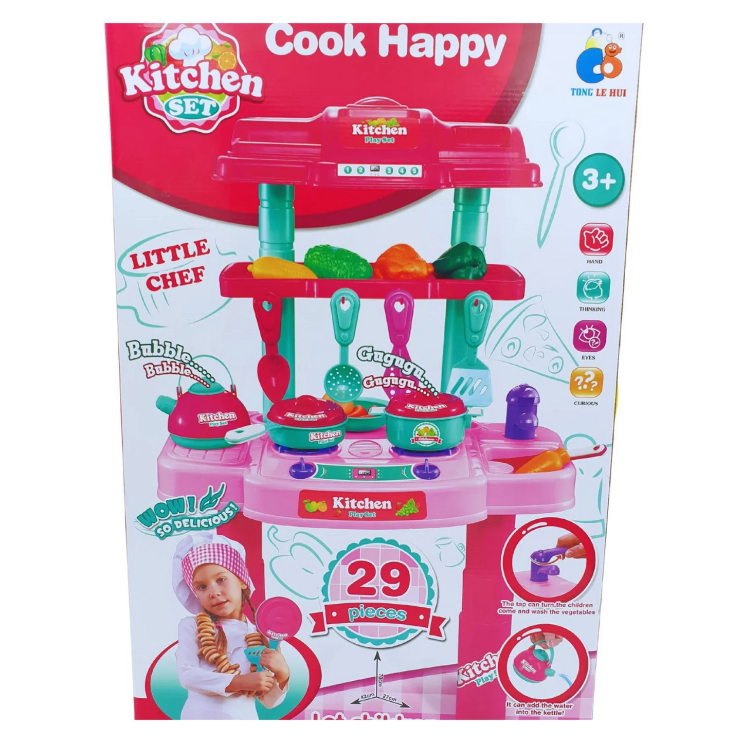 Kitchen Play Set – Ensemble Complet avec 29 Pièces