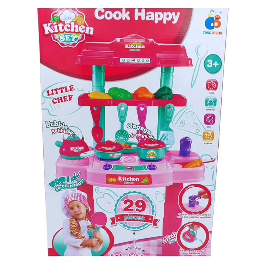 Kitchen Play Set – Ensemble Complet avec 29 Pièces