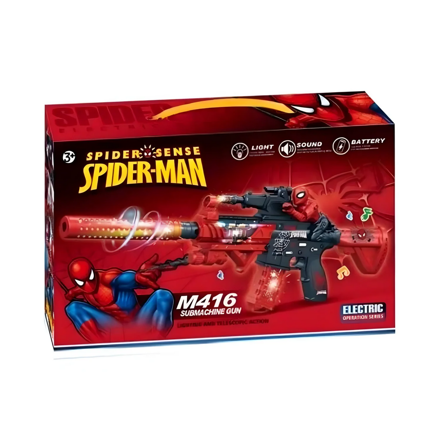 Pistolet Mitrailleur Électronique Spider-Man avec Lumières & Sons