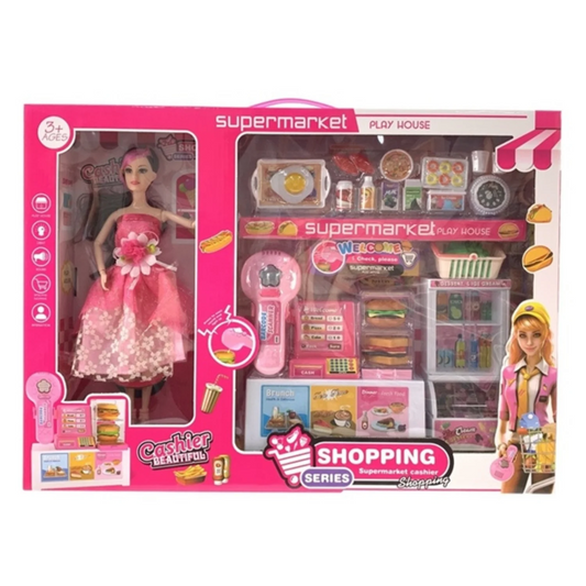 Supermarché Jouet avec Poupée et Accessoires
