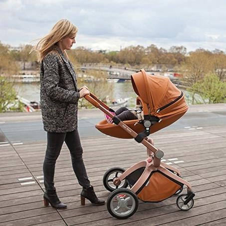 Poussette en cuir pour bébé Hot Mom 360°