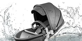 Poussette en cuir pour bébé Hot Mom 360°