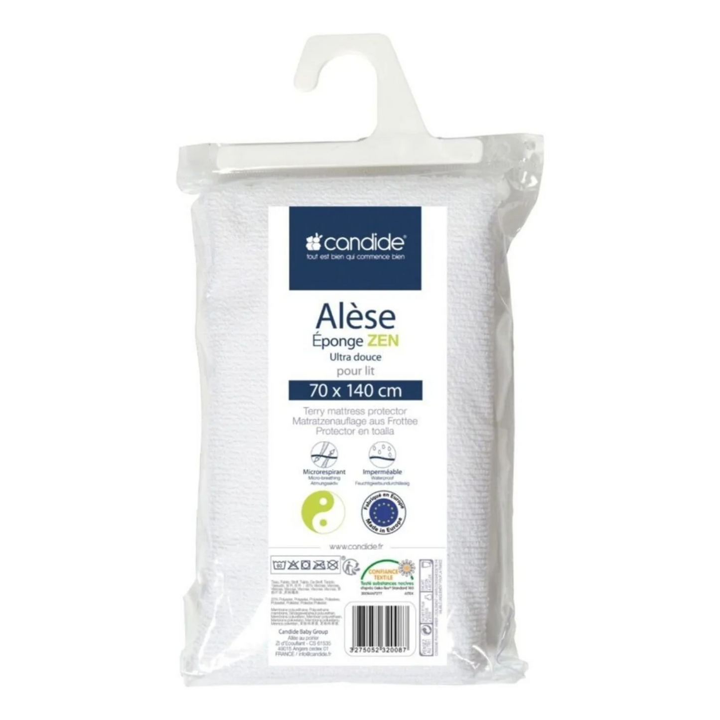 Alèse Éponge Zen (70x140 cm / Blanc) - Candide
