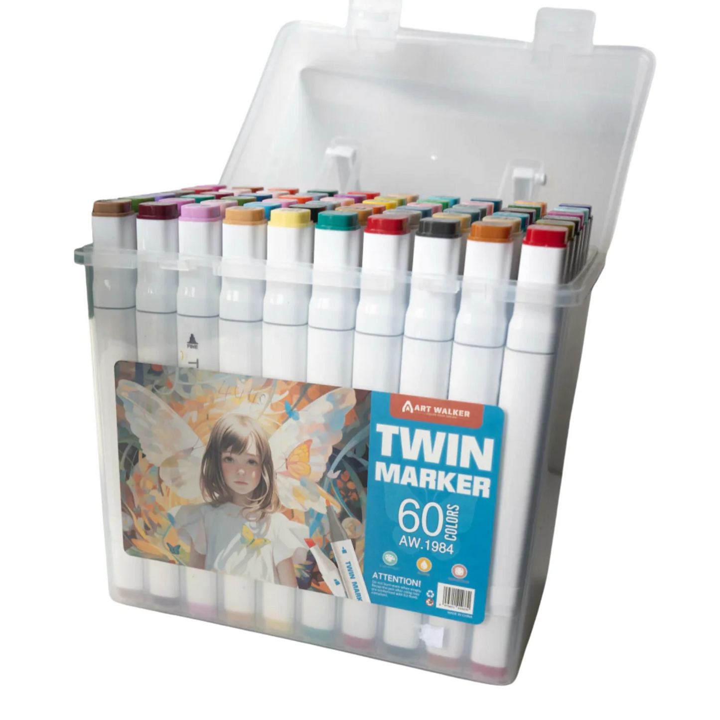 Coffret 60 Feutres Double Pointe – Twin Marker