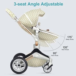 Poussette en cuir pour bébé Hot Mom 360°