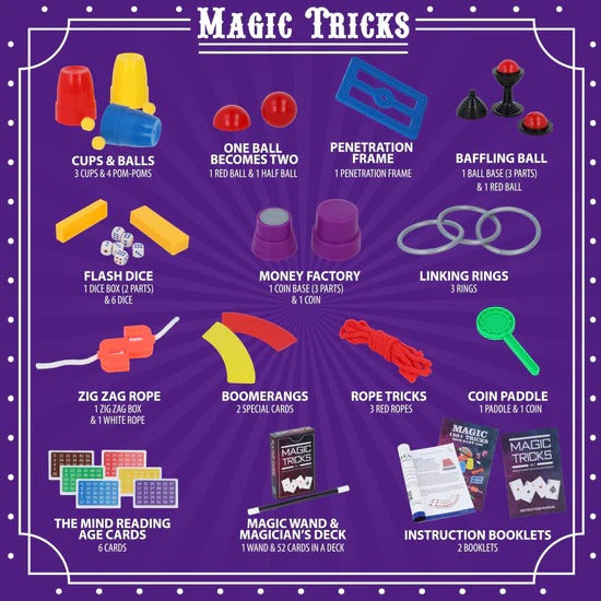 Coffret de Magie pour Enfants – 150 Tours avec Livret d’Instructions
