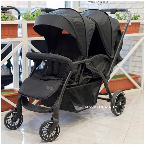 Poussette Jumeaux - Noir