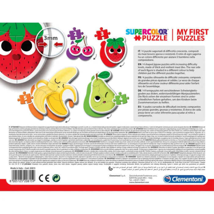 Mon Premier Puzzle Fruits : 2 à 5 pièces – Clementoni