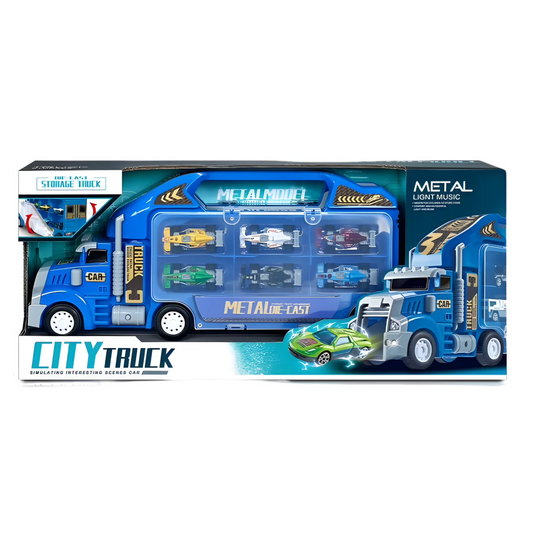 City Parking – Camion de Rangement avec Lumières, Musique et Éjection