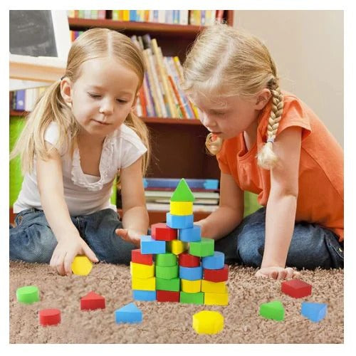 Blocs Géométriques en Bois – Jeu de Compétition