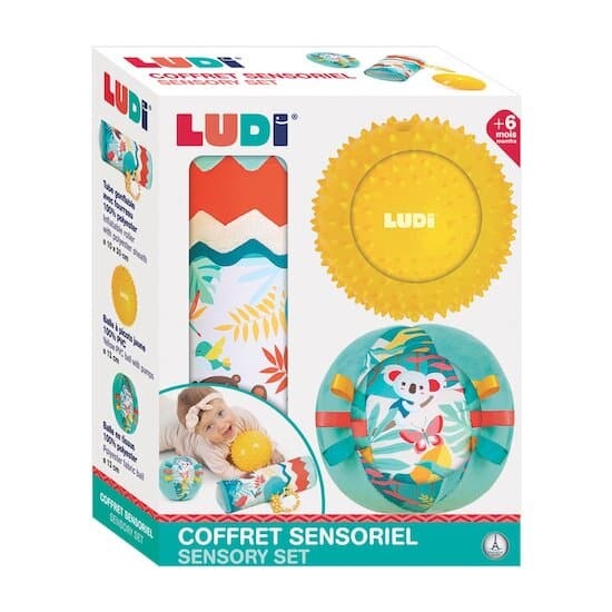 Coffret Sensoriel Bébé – Tube et Balles Multicolores – Ludi