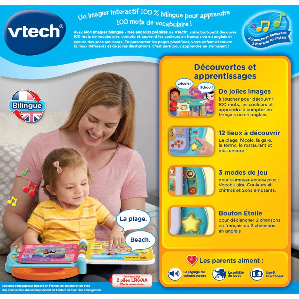 Mon Imagier Bilingue : Mes Endroits Préférés – VTech