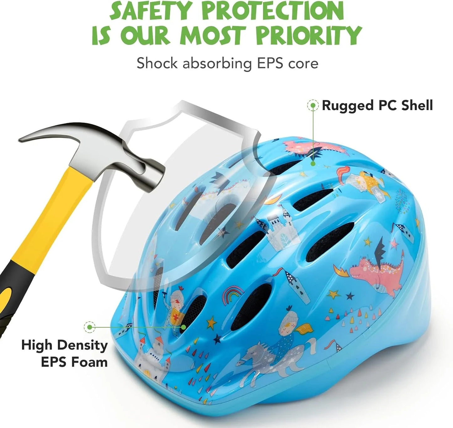 Casque de Vélo bleu pour enfants AKASO