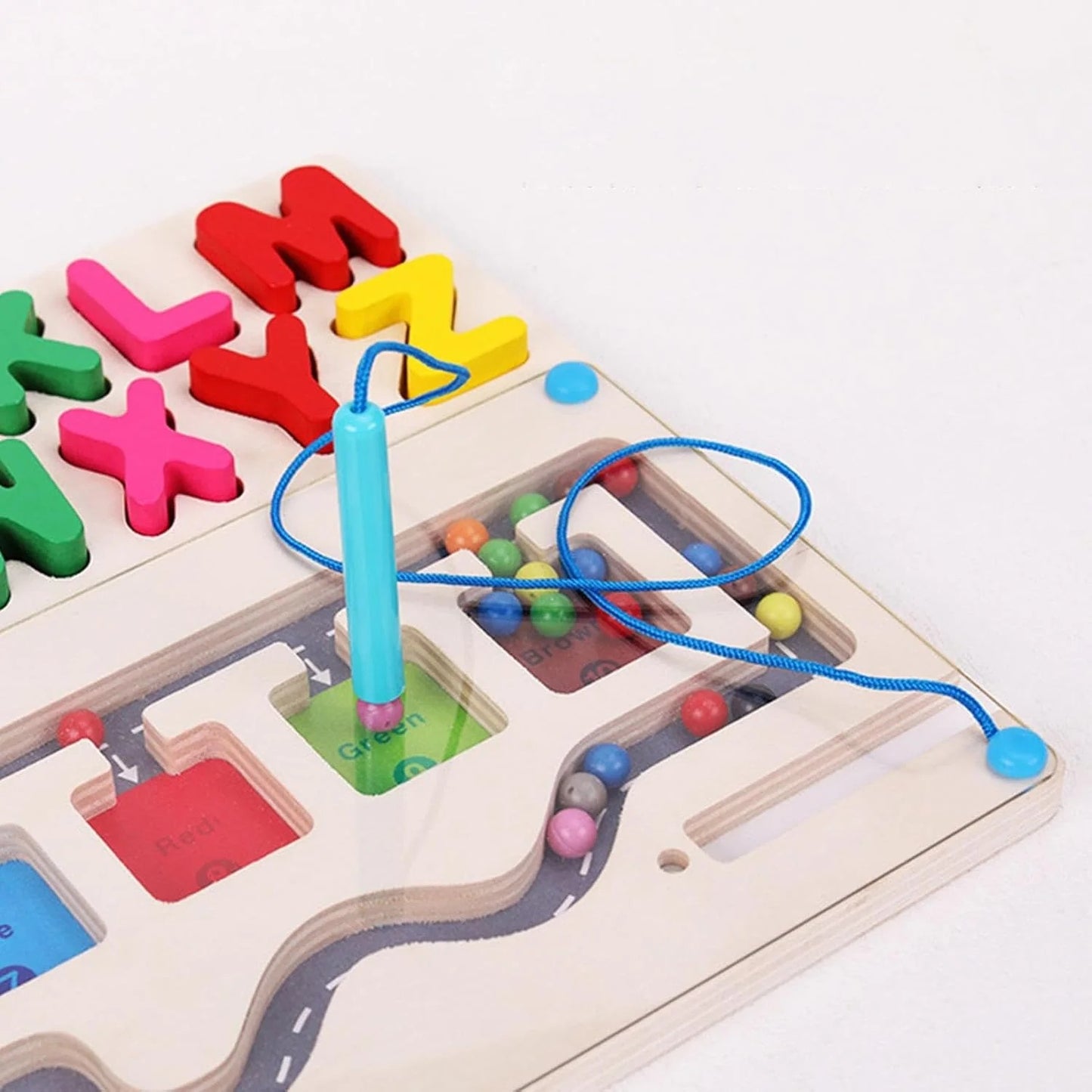 Labyrinthe Alphabet en Bois Montessori – Puzzle Éducatif