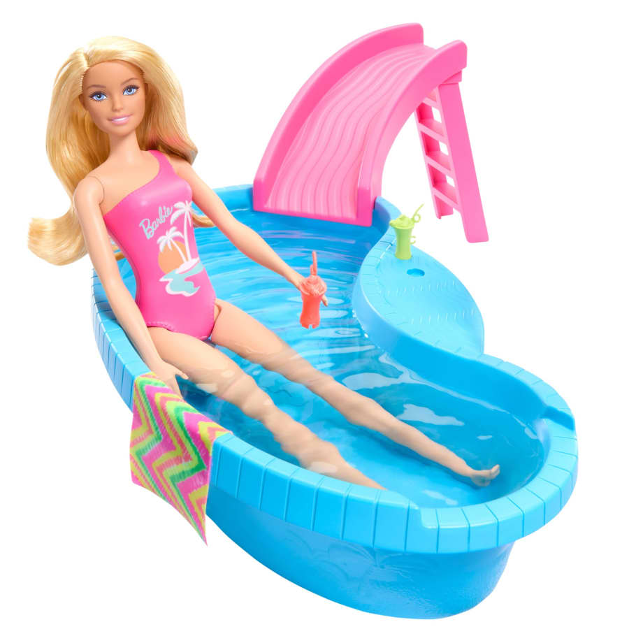Coffret Poupée Blonde Avec Piscine - Barbie