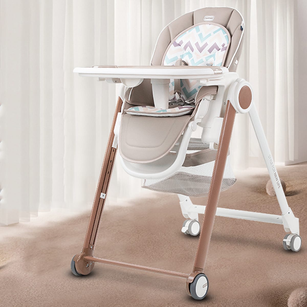 Chaise Haute Pliable Multifonctionnelle pour Bébé